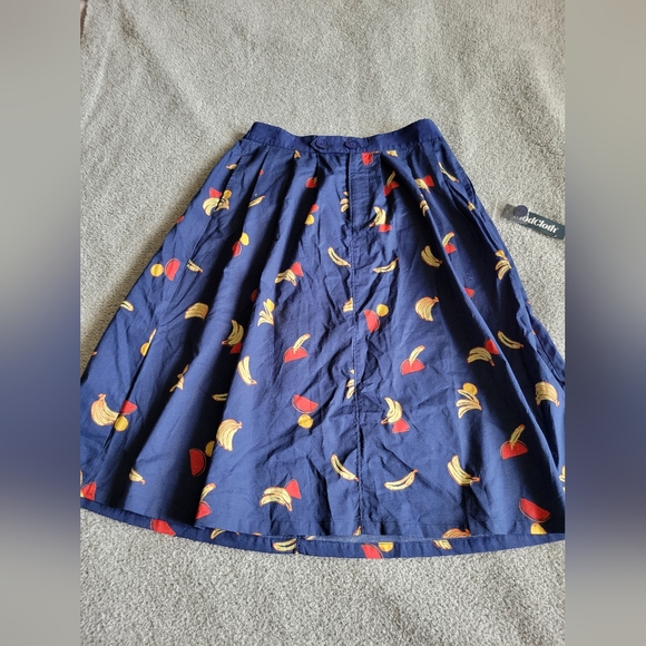 Modcloth A-Line Midi Skirt Fruit Print Size Med - Picture 2 of 6